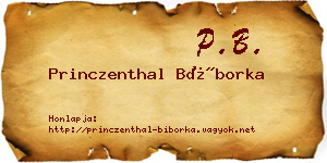 Princzenthal Bíborka névjegykártya
